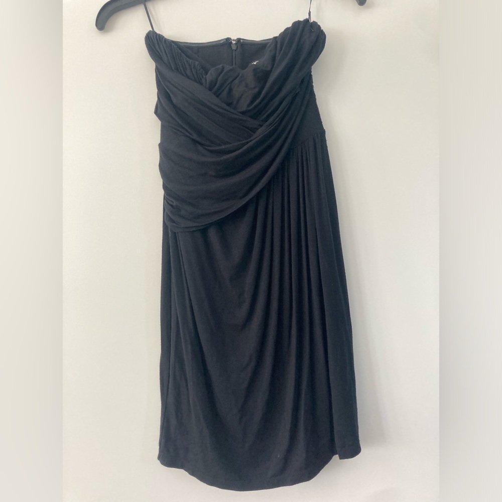 Preowned EXPRESS Strapless Draped Dress - Black -XS